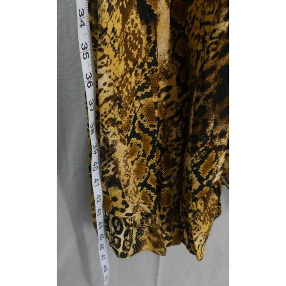 Ba&Sh Womens 0 US 4 Dress Lady Sahara Midi Snakeskin Ochre NWT - Picture 4 of 14